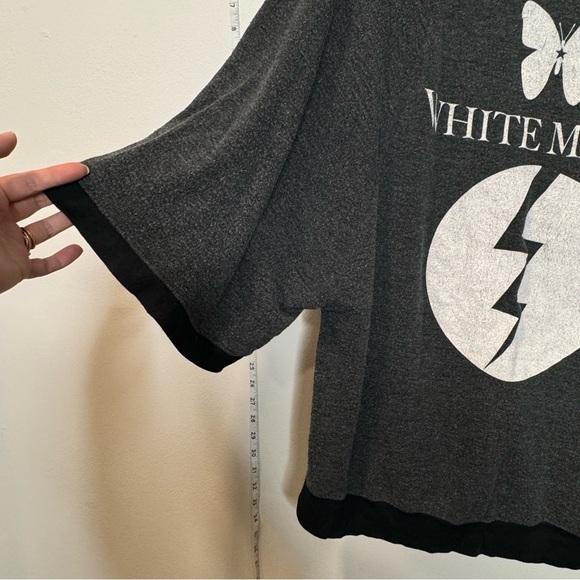 EUC Wildfox xs white magic long oversized hoodie poncho- belled sleeved black - Picture 12 of 12